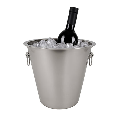 5L Stainless Steel Ice Bucket Champagne Wine Cooler with Handles Bar Pub Party
