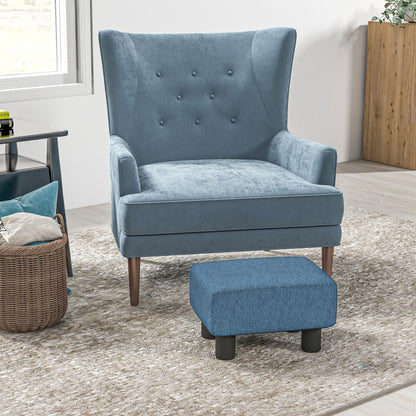 Footstool Small Footrest Upholstery with Plastic Legs