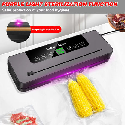 5-In-1 Multi-Functional Vacuum Sealer Food Vacuum Sealer Machine Automatic Food Sealer for Food Preservation with 10 Sealer Bags