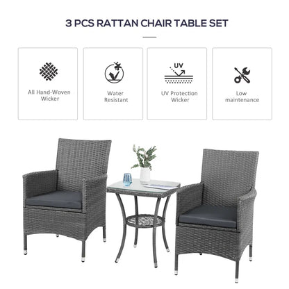 Basilica 2 Seater Bistro Set with Cushions