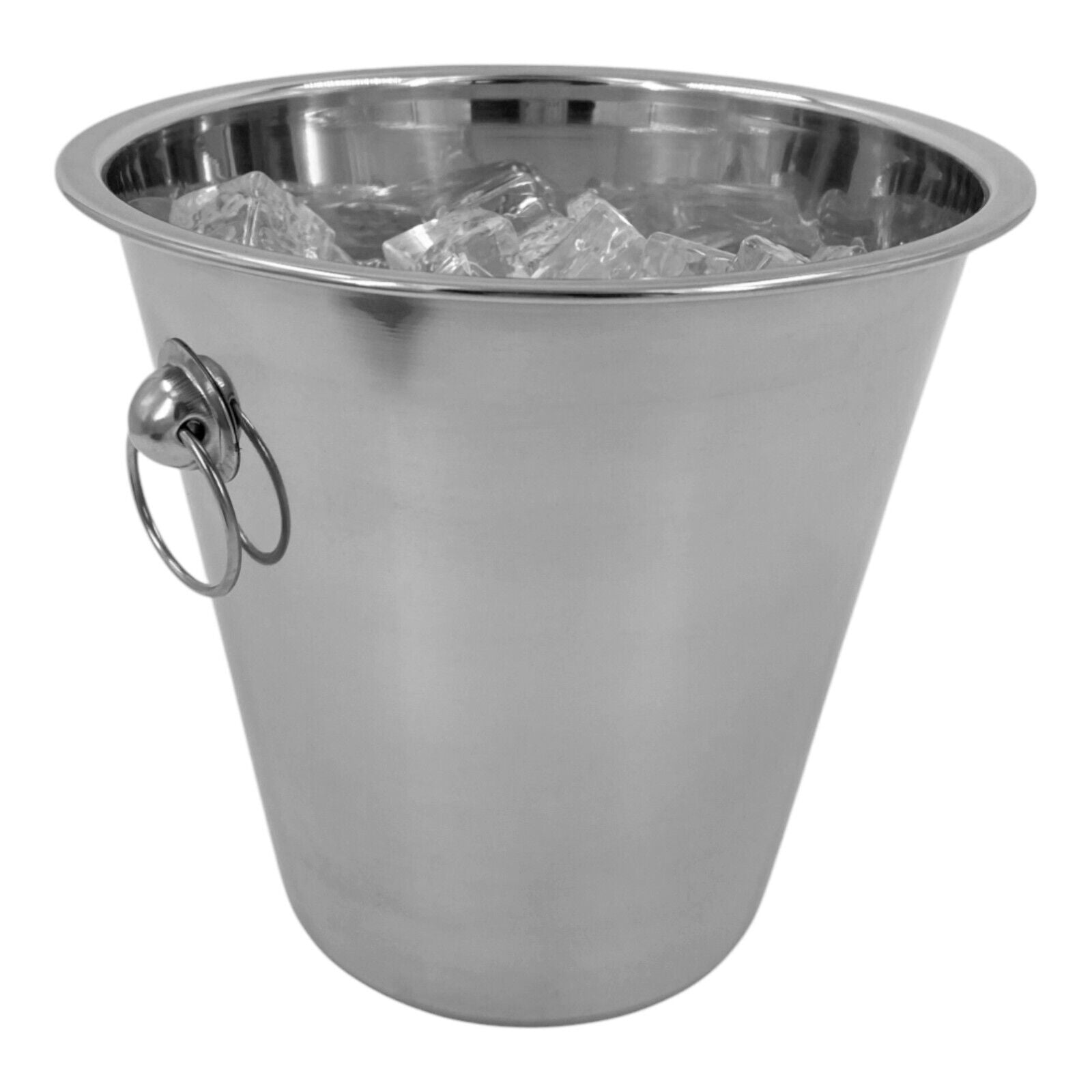 5L Stainless Steel Ice Bucket Champagne Wine Cooler with Handles Bar Pub Party