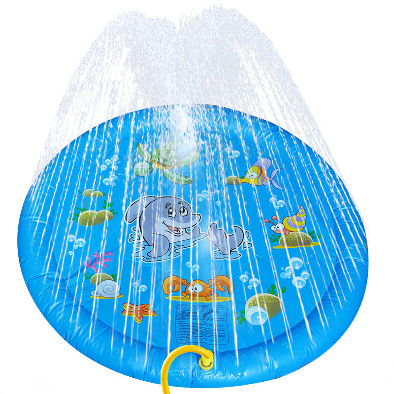 Non-Slip Splash Pad for Kids and Pet Dog Pool Summer Outdoor Water Toys Fun Backyard Fountain Play Mat