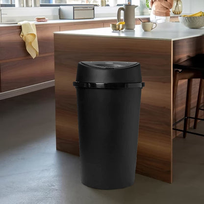 50L Touch Top Bin Black Plastic Kitchen Bin Recycling Bin Press Top Waste Trash