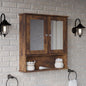 3Pc Bathroom Wood Unit under Sink Cabinet Mirror Cupboard Toilet Paper Dispenser