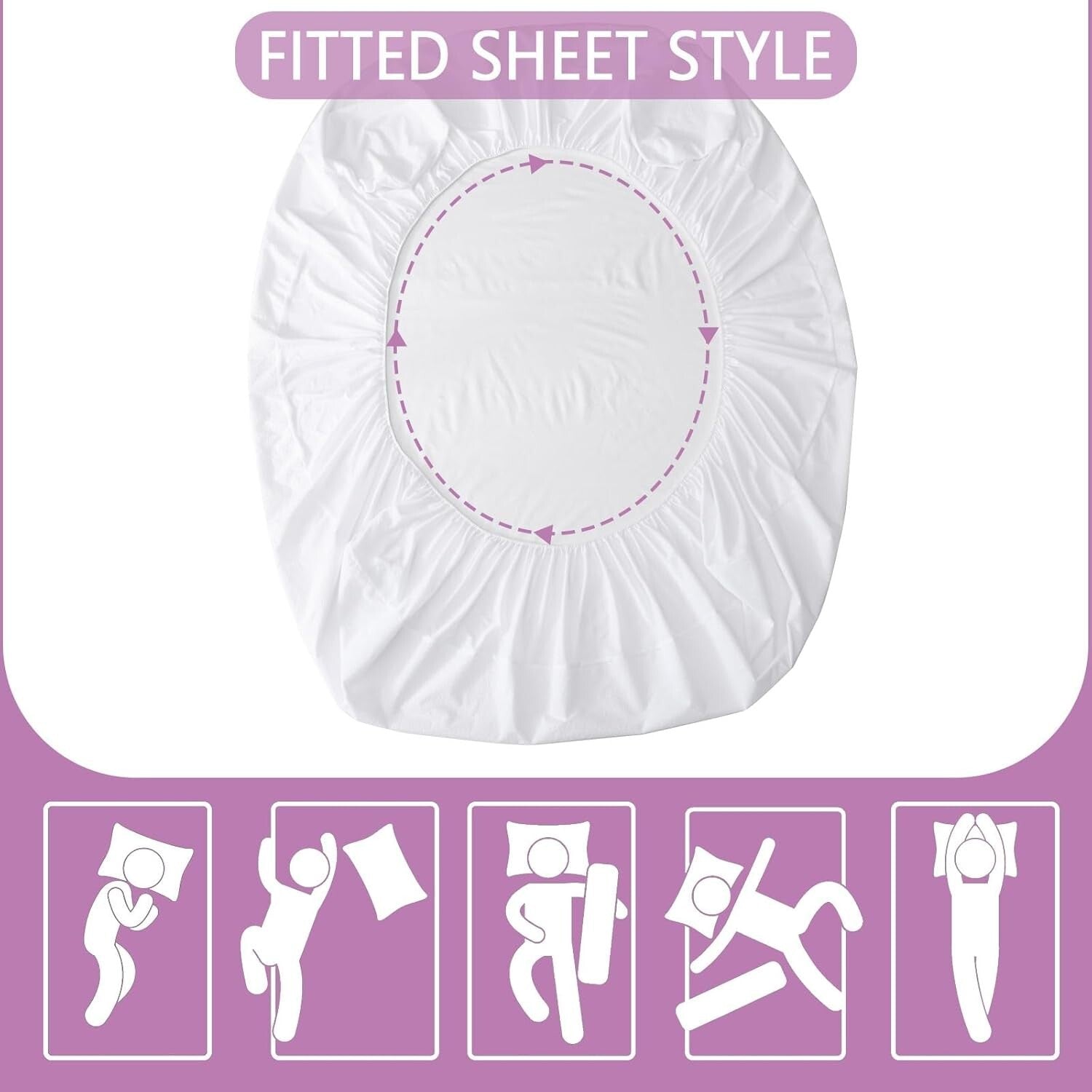 New Waterproof Terry Towel Mattress Protector Fitted Bed Cover Double Non-Noisy