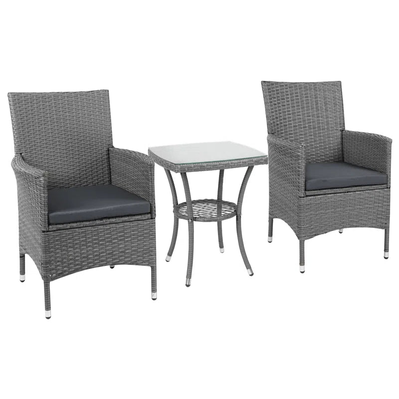 Basilica 2 Seater Bistro Set with Cushions
