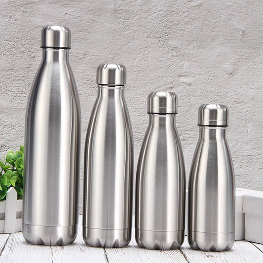 Stainless Steel Water Bottle 1 Liter Free Shipping Items, Drink Bottle for Sport Travel Cups, 500 750 1000Ml Water Bottles