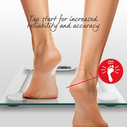 Salter Electronic Bathroom Weighing Scale Glass Digital 180KG Includes Batteries