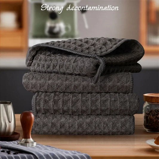 1/4Pc Coffee Bar Barista Cleaning Towel Super Absorbent Microfiber Cleaning Cloth Towels for Kitchen Home Coffee Machine Cleaner