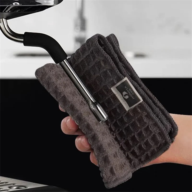 1/4Pc Coffee Bar Barista Cleaning Towel Super Absorbent Microfiber Cleaning Cloth Towels for Kitchen Home Coffee Machine Cleaner