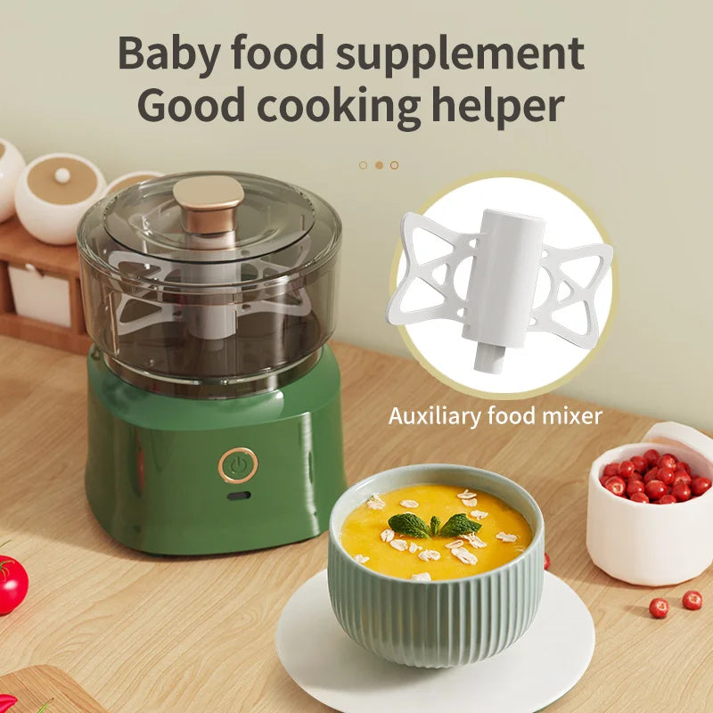 Mini Wireless Electric Garlic Press Dual Purpose Garlic Puree 350Ml Usb Charging Kitchen Food Shredder Meat Grinder Vegetable
