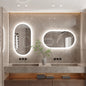 Waterproof Illuminate Bathroom Light Vanity Mirror Frameless Touch Screen Backlit Demist Wash Basin Mirror