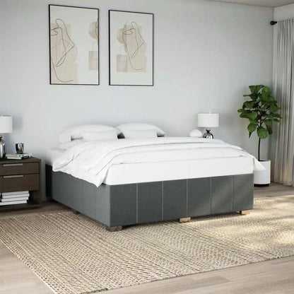 Dark Grey Super King Fabric Bed Frame - No Mattress Included