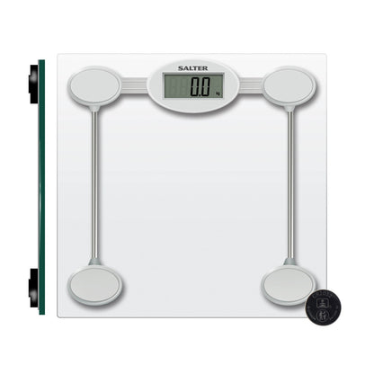 Salter Electronic Bathroom Weighing Scale Glass Digital 180KG Includes Batteries