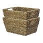Natural Seagrass Storage Basket - Set of 2 Eco-Friendly Woven Basket | M&W