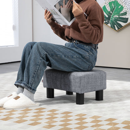 Footstool Small Footrest Upholstery with Plastic Legs