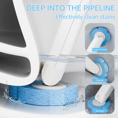 24/36Pcs Disposable Toilet Brush Long Handle Wall-Mounted Wc Cleaning Tool Kit with Replaceable Brush Head Bathroom Accessories
