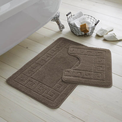 2 Piece Set Rectangle/U-Shaped Bath Mat