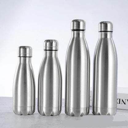 Stainless Steel Water Bottle 1 Liter Free Shipping Items, Drink Bottle for Sport Travel Cups, 500 750 1000Ml Water Bottles