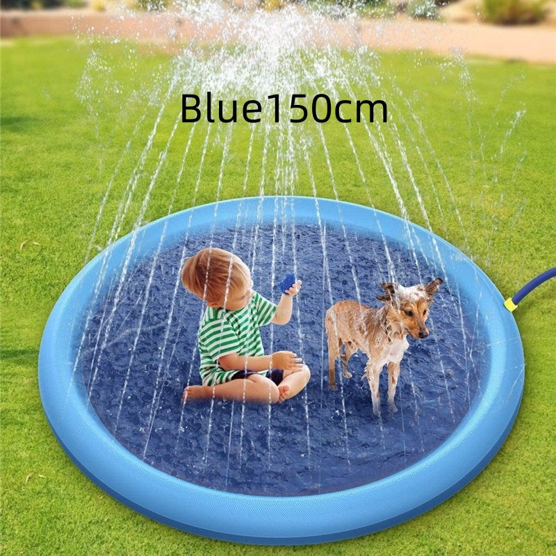 Non-Slip Splash Pad for Kids and Pet Dog Pool Summer Outdoor Water Toys Fun Backyard Fountain Play Mat