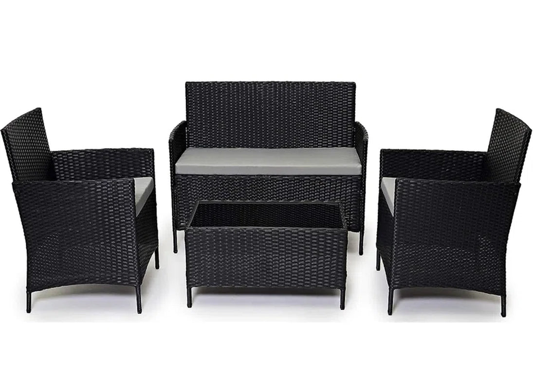 Beeley Polyethylene (PE) Wicker 4 - Person Seating Group with Cushions
