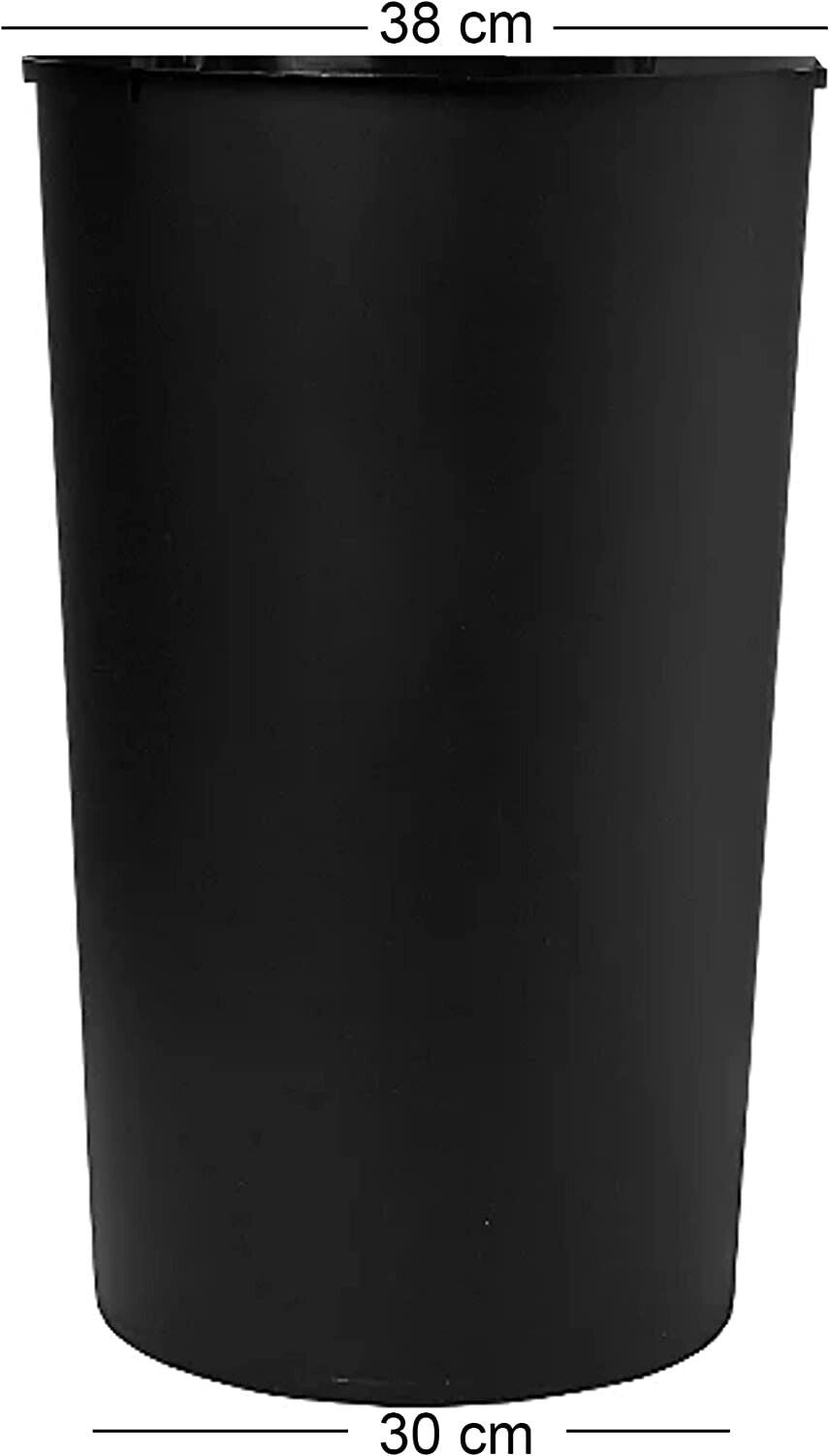 50L Touch Top Bin Black Plastic Kitchen Bin Recycling Bin Press Top Waste Trash