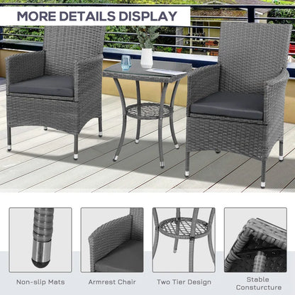 Basilica 2 Seater Bistro Set with Cushions