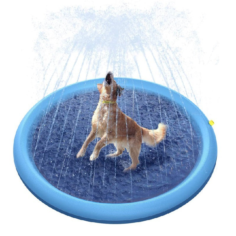 Non-Slip Splash Pad for Kids and Pet Dog Pool Summer Outdoor Water Toys Fun Backyard Fountain Play Mat