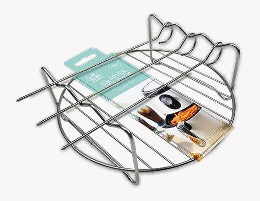 Air Fryer Wire Racks W/ Skewers Stainless Steel Available in 2 Sizes