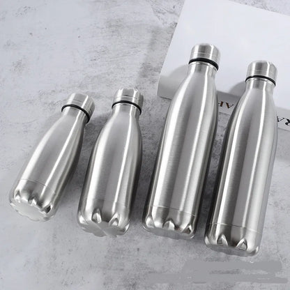 Stainless Steel Water Bottle 1 Liter Free Shipping Items, Drink Bottle for Sport Travel Cups, 500 750 1000Ml Water Bottles