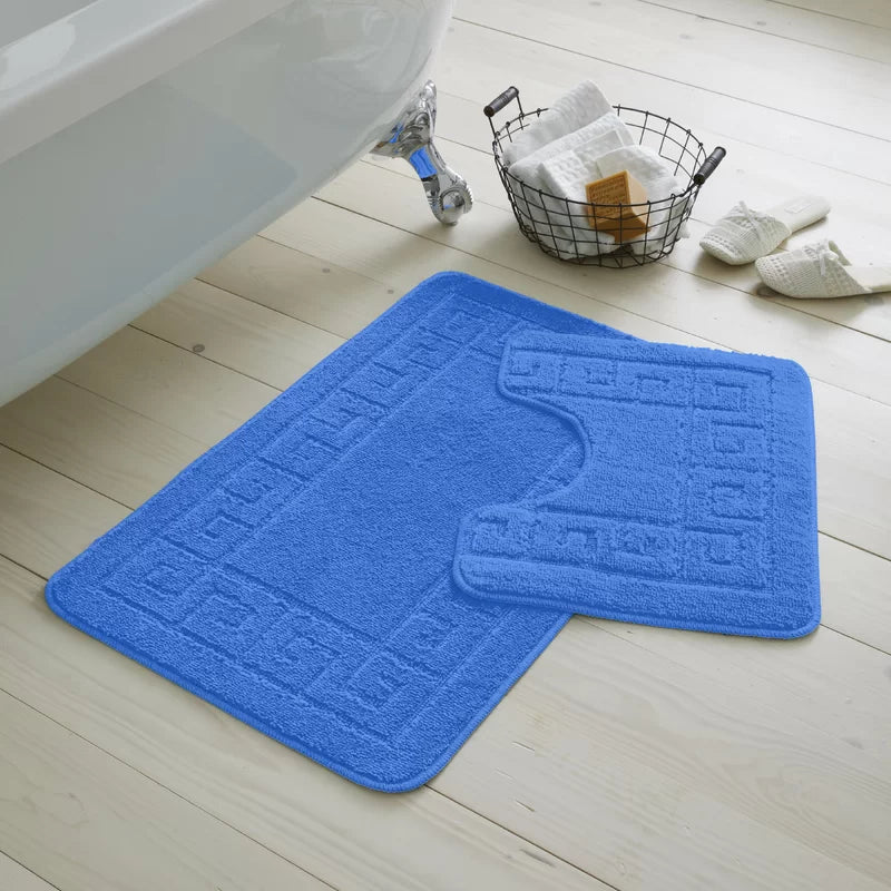 2 Piece Set Rectangle/U-Shaped Bath Mat