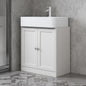 3Pc Bathroom Wood Unit under Sink Cabinet Mirror Cupboard Toilet Paper Dispenser