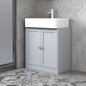 3Pc Bathroom Wood Unit under Sink Cabinet Mirror Cupboard Toilet Paper Dispenser
