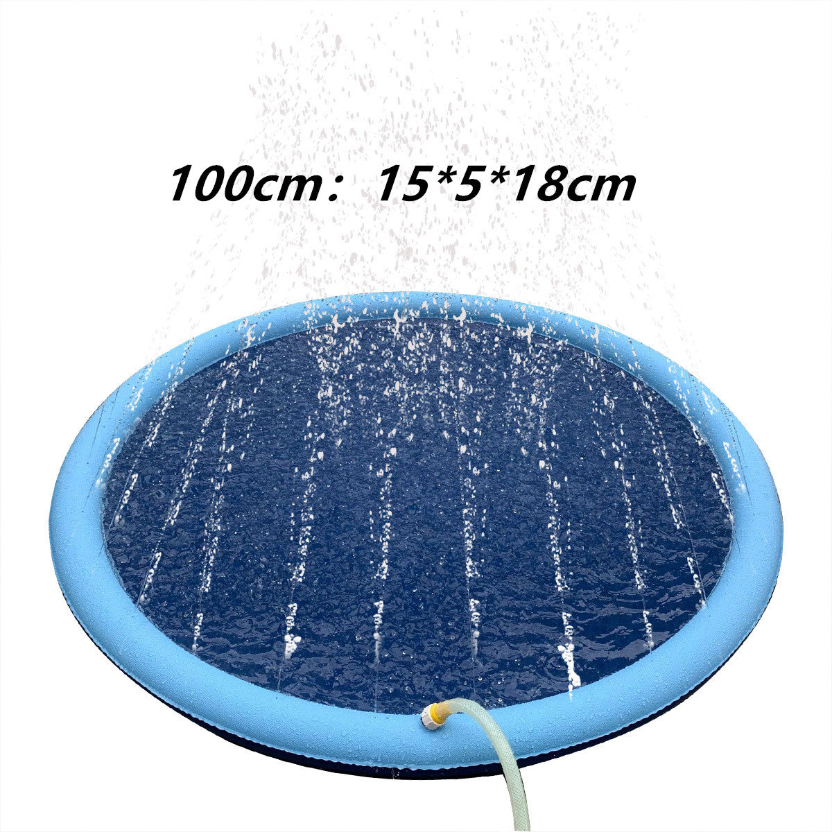 Non-Slip Splash Pad for Kids and Pet Dog Pool Summer Outdoor Water Toys Fun Backyard Fountain Play Mat