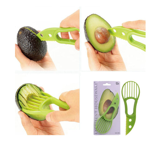 Avocado Slicer Cutter 3 in 1 Fruit Peeler Easy Scoop Tool Kitchen Stone Remover