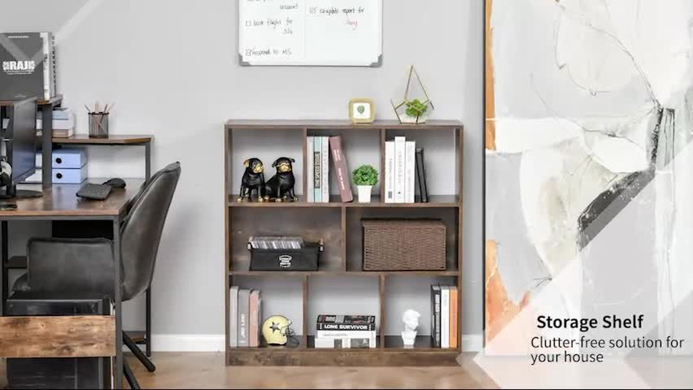 Storage Shelf 3-Tier Bookcase Display Rack Home Organizer for Home Office