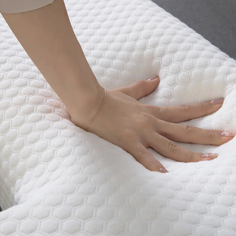 2024 Couples Arched Pillow with Arm Rest Memory Foam anti Hand Pressure Neck Pain Relief Sleeping Cuddle Cervical Latex Cushion