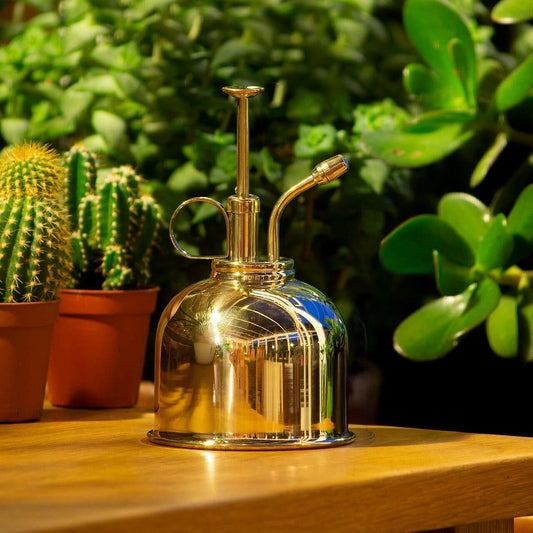 Plant Water Mister Vintage Polished Solid Brass Spray Indoor Garden Bottle 300Ml