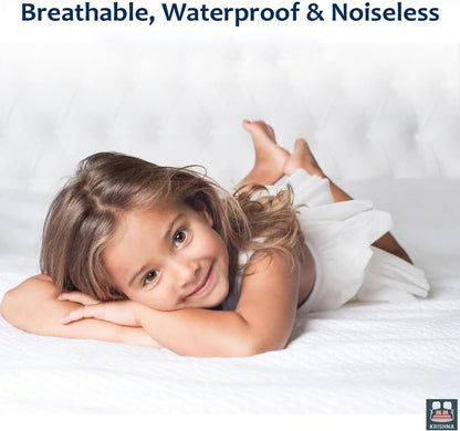 New Waterproof Terry Towel Mattress Protector Fitted Bed Cover Double Non-Noisy