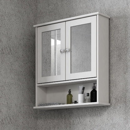 3Pc Bathroom Wood Unit under Sink Cabinet Mirror Cupboard Toilet Paper Dispenser