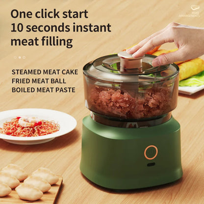 Mini Wireless Electric Garlic Press Dual Purpose Garlic Puree 350Ml Usb Charging Kitchen Food Shredder Meat Grinder Vegetable