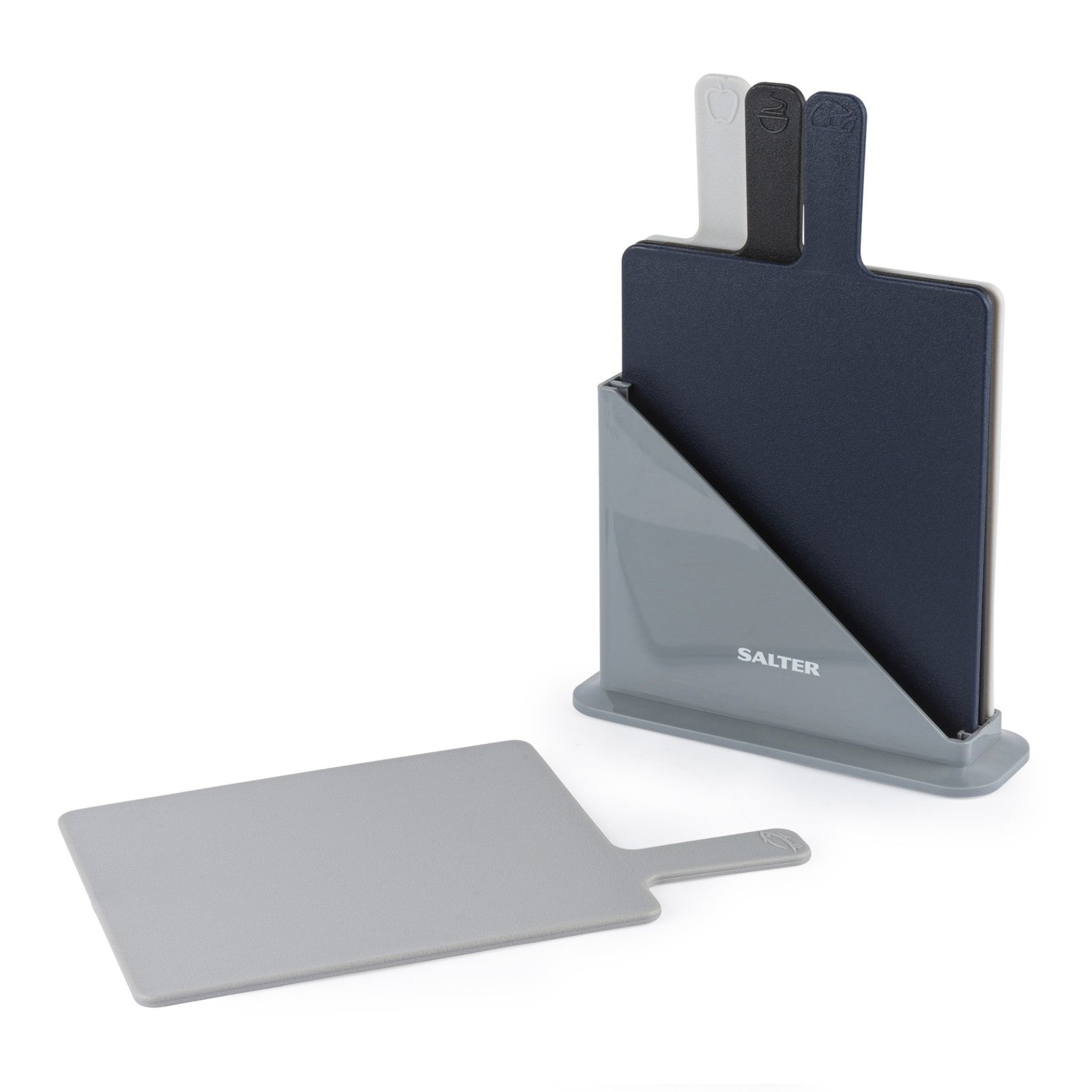 Salter Chopping Boards Set of 4 Charcuterie with Non-Slip Stand Dishwasher Safe