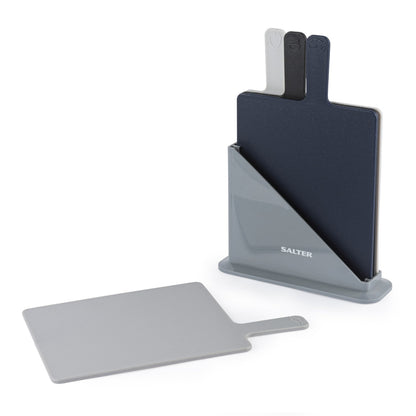 Salter Chopping Boards Set of 4 Charcuterie with Non-Slip Stand Dishwasher Safe